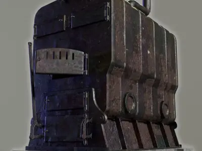 Old boiler Low-poly 3D model