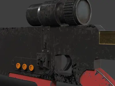 sci-fi weapon Low-poly 3D model