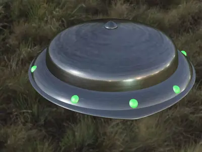 Flying Saucer Low-poly 3D model