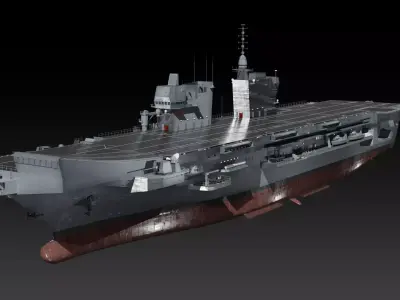 ITS Trieste aircraft carrier Low-poly 3D model