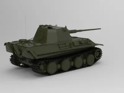Panzer II Tank 3D model