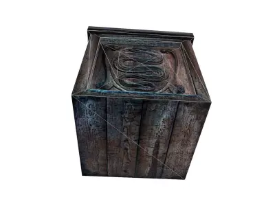 Wooden crate  Free low-poly 3D model