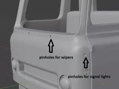 1964 IH loadstar co1600 truck cab 3D print model