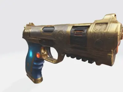 futuristic laser pistol 3D model