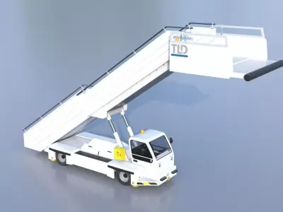 Passenger Stairs 580  PBR Static Scenery Ready  Low-poly 3D model