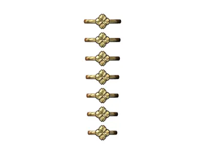 Vintage rosette ornament fashion band US sizes 5to11 3D print model