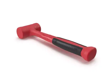 32oz Dead Blow Soft Grip Handle Hammer Low-poly 3D model