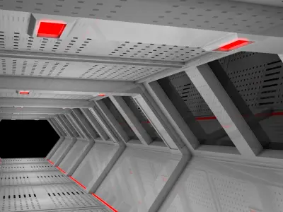 Sci Fi Corridor 3D model 161