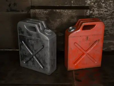 Jerrycan Low-poly 3D model