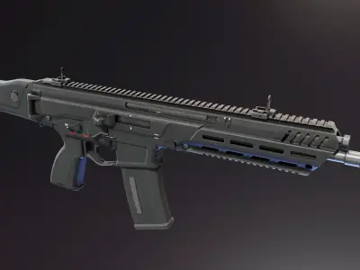 Hk433 Assault Rifle Low-poly 3D model purchase