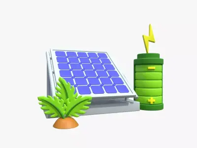 Solar Panel 3D model get