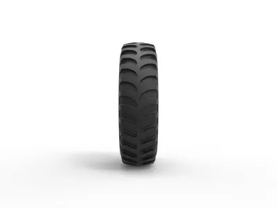 Military truck tire 3 Scale 1 to 10 3D print model