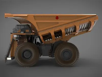 heavy mining truck 3D model