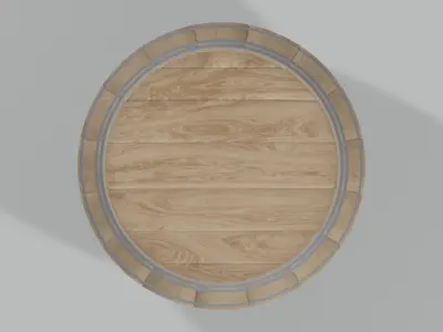 Light Toasted Burgundy Barrel 3D model