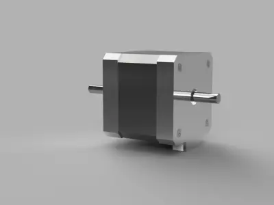 NEMA 17 Stepper Motor 17HS4401D Dual Shaft High-Precision CAD 3D model