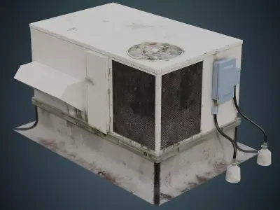 Rooftop AC Unit 6B Low-poly 3D model