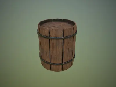 Barrel Low-poly 3D model order