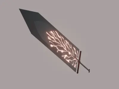Asta Demon Sword Low-poly 3D model