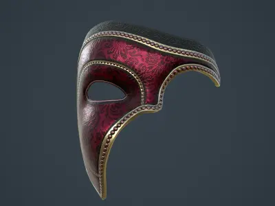 Masquerade Mask Low-poly 3D model