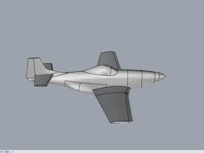 Plane P51 Mustang 3D model