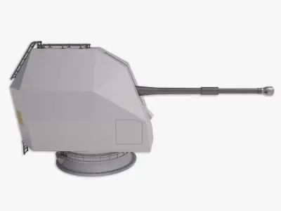 Mark 8 naval gun 3D model 3D model