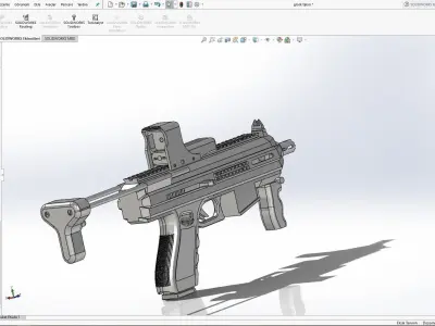 Glock Converter Docking Equipment Glock to SMG 3D model