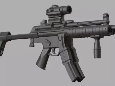 Submachine gun MP5K 3D model