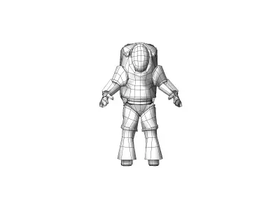 Space Man Low-poly 3D model purchase