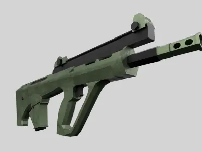 sci-fi gun 3D model 5