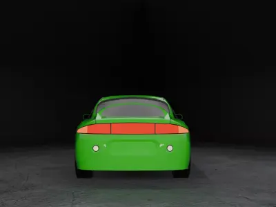 Stylized Mitsubishi Eclipse - Game Ready Low-poly 3D model