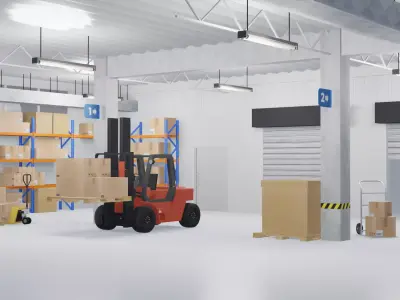 Warehouse assets bundle - Low poly Low-poly 3D model