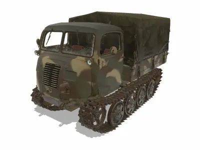 Raupenschlepper Ost Low-poly 3D model