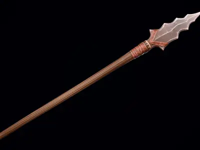 Stylized Stone Spear Low-poly 3D model