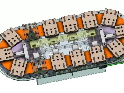 ARC Curved Linear Guide - Circular Conveyor Line Track System 3D model