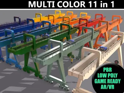PBR Double Girder Gantry Crane V2 - Multi color Pack