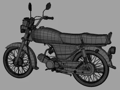Bike Rig CD-70cc Low-poly 3D model