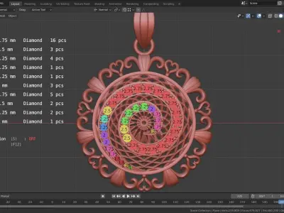 Pendant P30003 3D print model