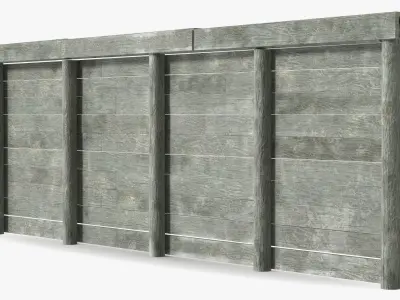 Training Wall Obstacle Old 3D model