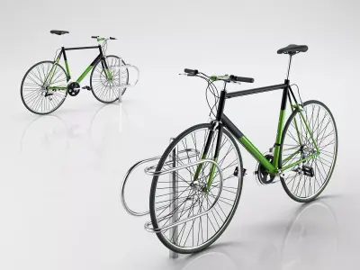 Bike with rack 3D model