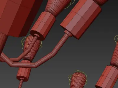 OCTUS ray chandelier 3D model