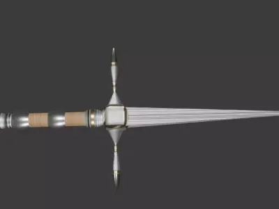 Stilet Dagger 3D Model Low-poly 3D model