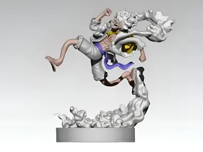 LUFFY 3D - ONE PIECE - MODEL GEAR 5 - 3D PRINT - SPLIT PART 3D print model