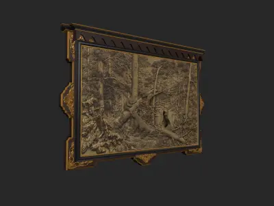 Antique Puzzle Frame Low-poly 3D model