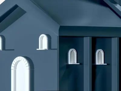 House With Tower Free Free 3D model