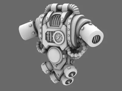 Space Knights V2 Metal Storm Backpack 3D print model