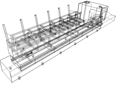 Fully Automatic Laser Pipe Cutting Machine  3D model