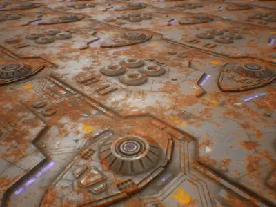 PBR Sci-Fi Industrial Texture 43 Low-poly 3D model