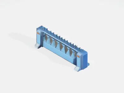 Barrier 2 Low-poly 3D model