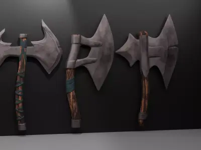 The War Axe Set PBR high poly 3D model