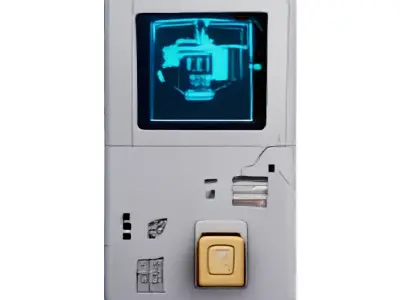 SciFi Futuristic Handheld Device Low-poly 3D model